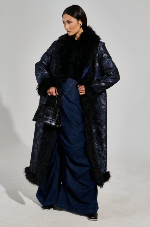 WILD CARD BROCADE TRENCH COAT Online Sale