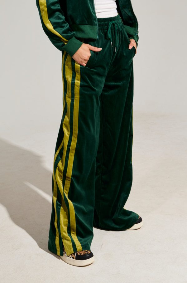 WONDER WHY VELVET WIDE LEG JOGGER Fashion