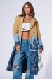 WICKER PARK DENIM DETAIL TRENCH Hot on Sale