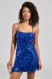 ALL EYES ON ME PRINTED SEQUIN MINI DRESS Sale