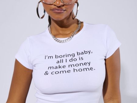 ALL I DO IS MAKE MONEY GRAPHIC BABY TEE For Discount