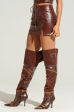 ALL YOURS SIDE LACE UP FAUX CROCODILE MINI SKIRT IN BROWN Cheap