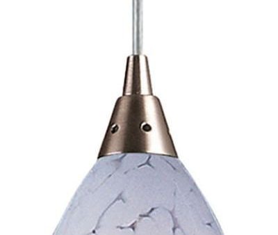 Verona 1 Light Led Pendant In Satin Nickel and Snow White Glass Online now