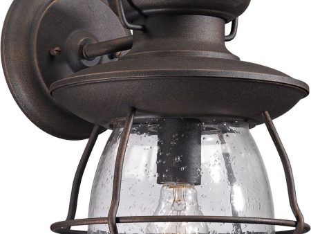 Village Lantern 1 Light Outdoor Sconce In Weathered Charcoal Discount