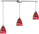 Pierra 3 Light Pendant In Satin Nickel and Autumn Glass Sale