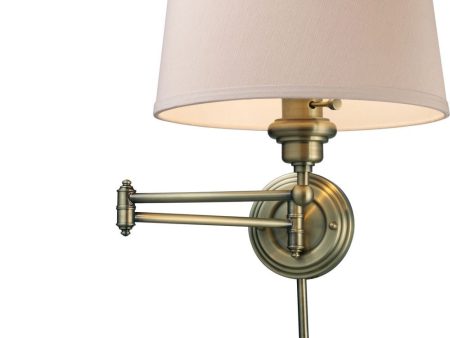 Westbrook 1 Light Led Swingarm Sconce In Antique Brass Discount