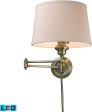 Westbrook 1 Light Led Swingarm Sconce In Antique Brass Discount