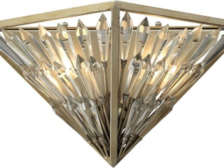 Viva Natura 2 Light Wall Sconce In Aged Silver Hot on Sale