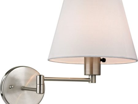 Avenal 1 Light Swingarm Sconce In Brushed Nickel Discount