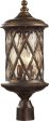 Barrington Gate 2 Light Outdoor Post Lamp In Hazlenut Bronze and Designer Water Glass on Sale