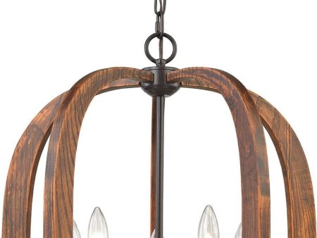 Wood Arches 5 Light Chandelier In Oil Rubbed Bronze Fashion