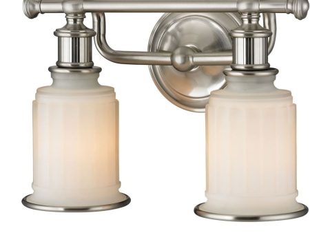 Acadia 2 Light Led Vanity In Brushed Nickel Supply