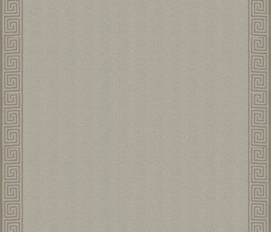 FSchumacher Fabric 25800 Greek Key Embroidery Pebble and Taupe Online