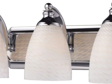 Bath and Spa 3 Light Vanity In Polished Chrome and White Swirl Glass Online Hot Sale