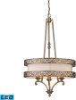 Abington 3 Light Led Pendelier In Antique Brass Cheap