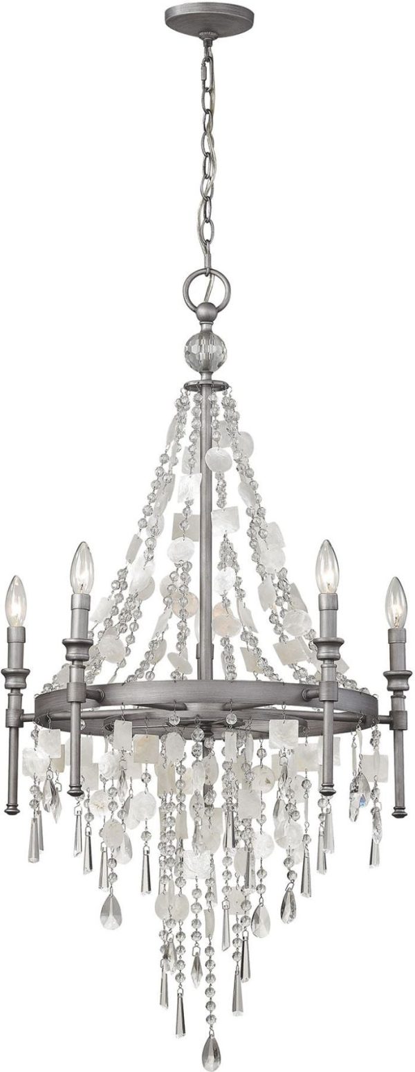 Alexandra 5 Light Led Chandelier In Weathered Zinc Cheap