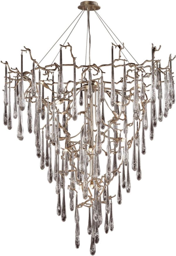 Veubronce 19 Light Chandelier In Tahla Bronze and Clear Crystal Fashion