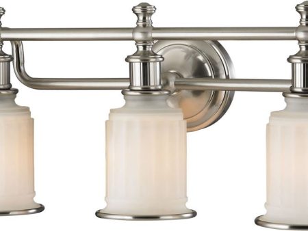 Acadia 3 Light Vanity In Brushed Nickel Online Hot Sale