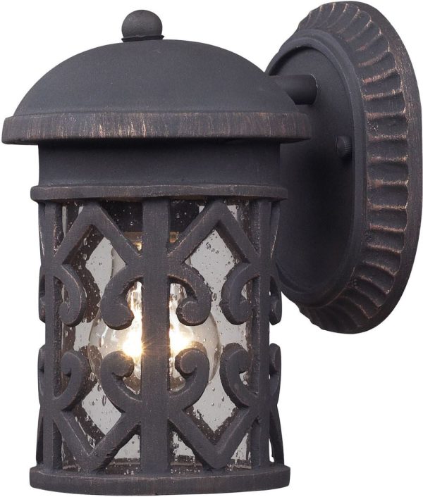 Tuscany Coast 1 Light Outdoor Sconce In Weathered Charcoal Sale