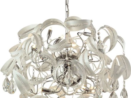 Zebula 16 Light Chandelier In White on Sale